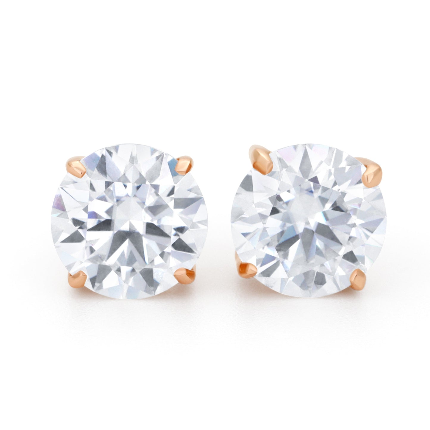 Round Cut Moissanite Stud Earrings