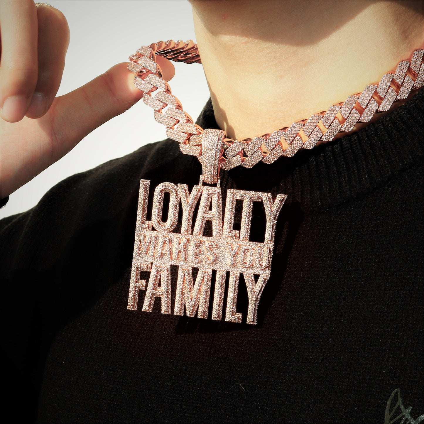 Full Iced Loyalty Makes You Family Pendant