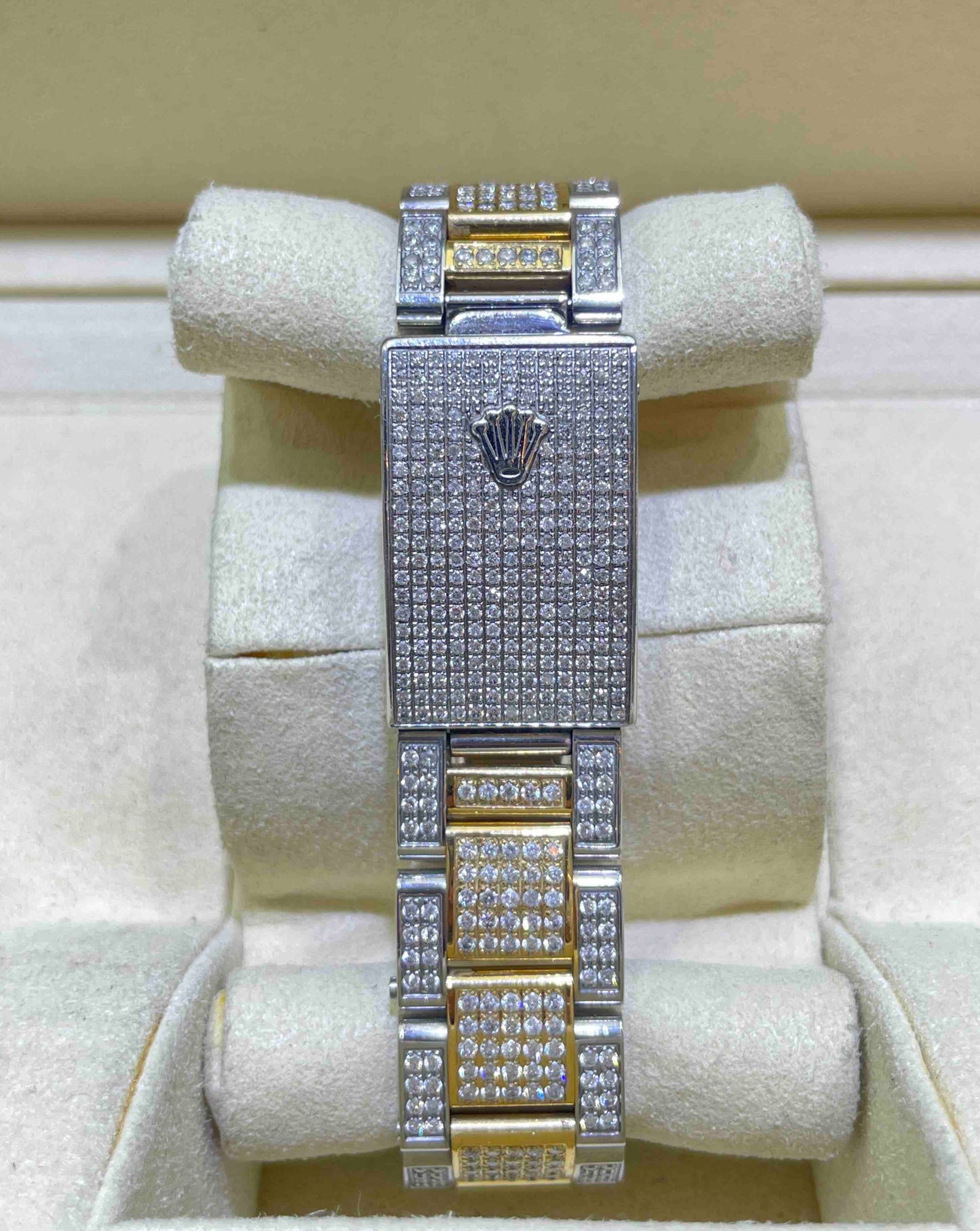 Yellow Two Tone VS1 Iced Rolex 36mm๐ | Roman Dial | Oysterband | 15cts