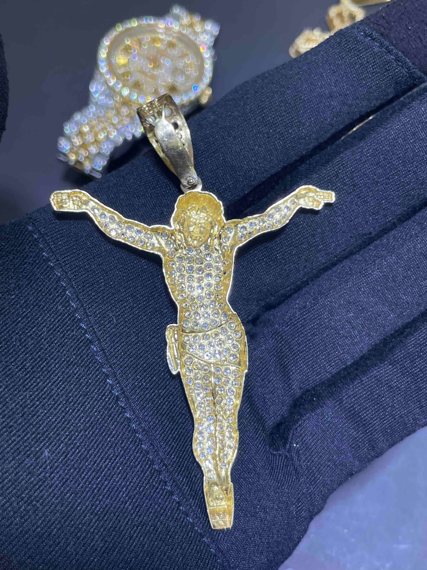 Iced Out Crucifix Jesus Pendant