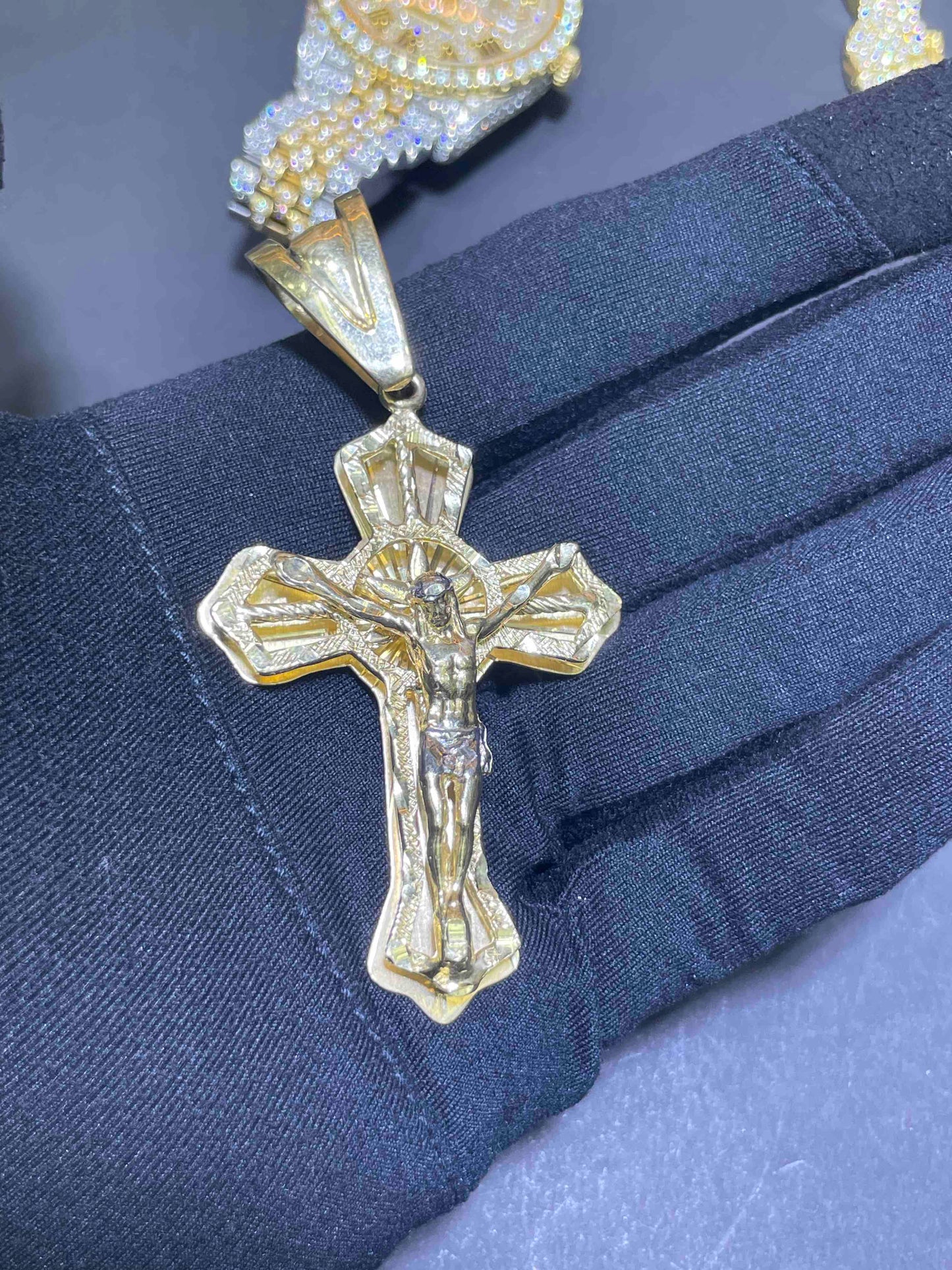 Jesus Cross Pendant Gold