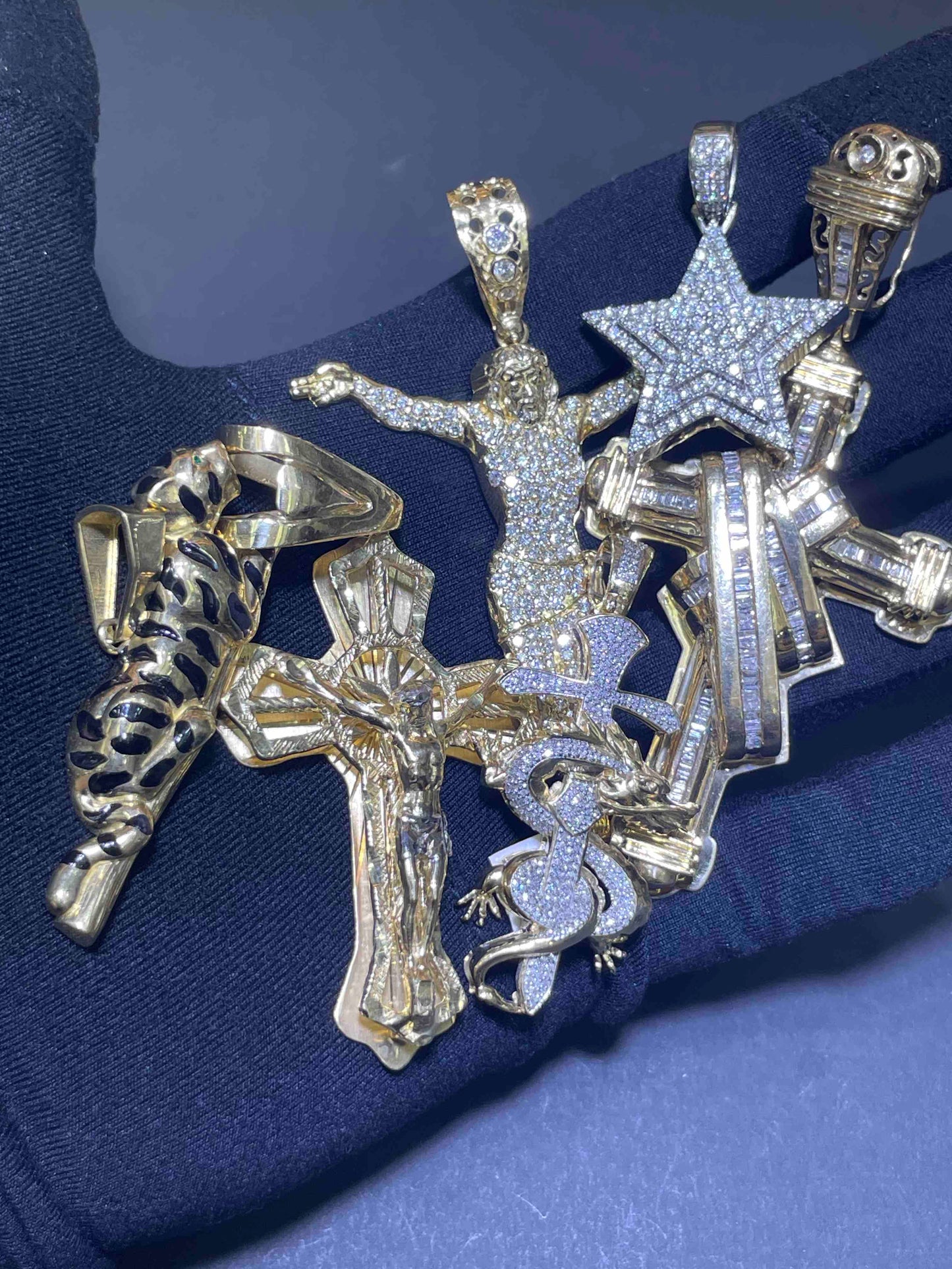 Iced Out Crucifix Jesus Pendant