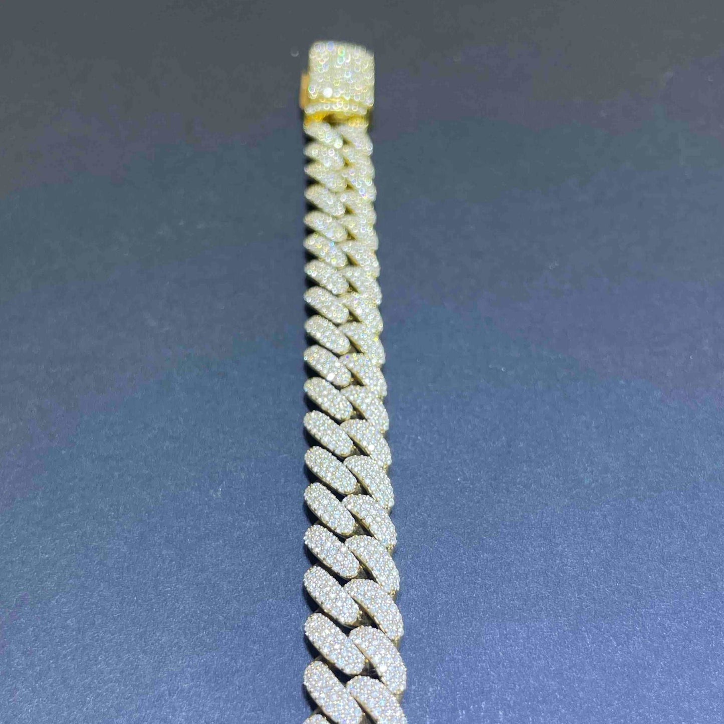 10k VVS Bust Down Cuban Bracelet Two Tone Brand New | 59 G