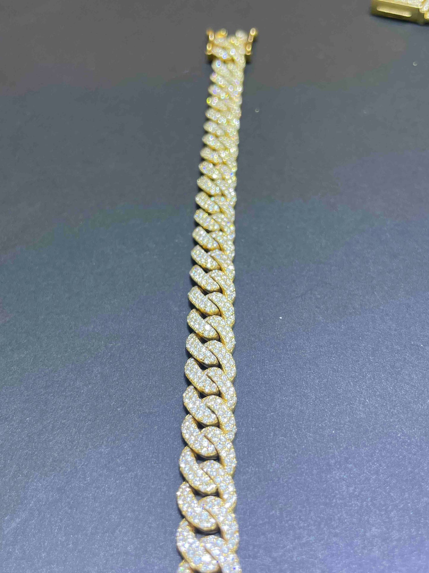 Iced Out Cuban Bracelet 10k Two Tone | VS1 50 G