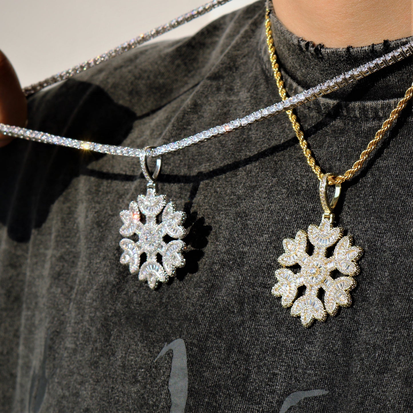 Iced Snowflake Pendant