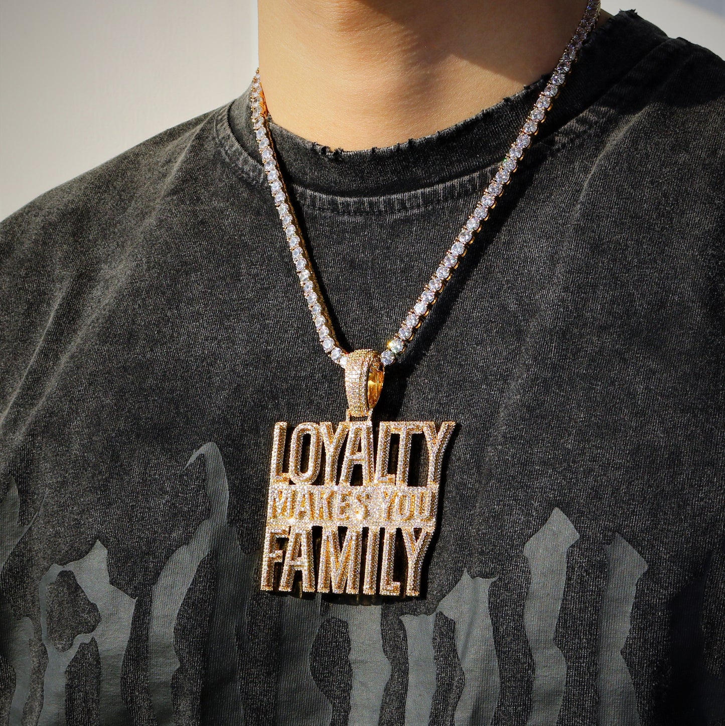 Full Iced Loyalty Makes You Family Pendant