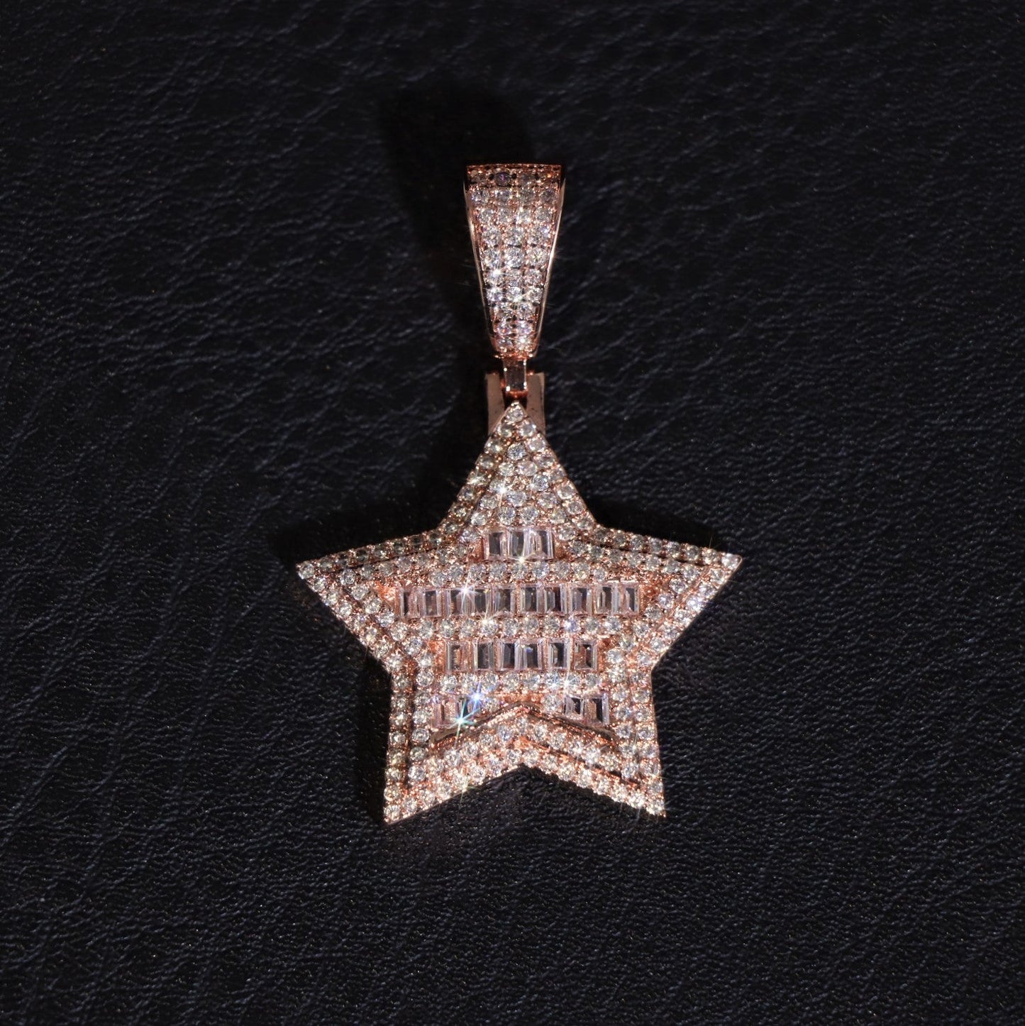 Baguette Diamond Star Pendant