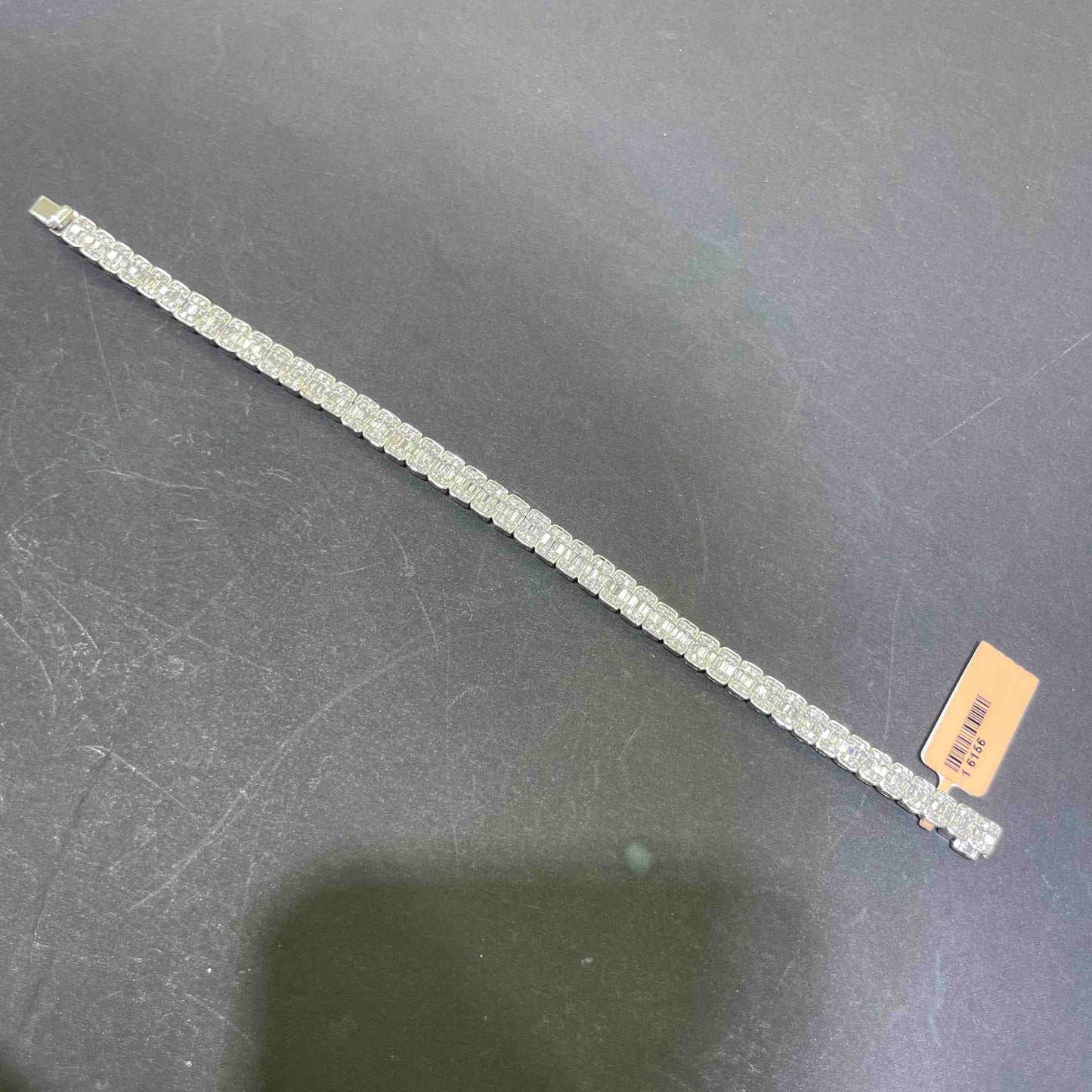 Diamond 14k Baguette Bracelet Iced Out 17 Grams Natural π