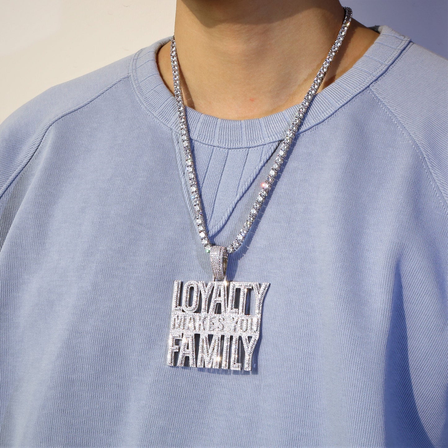 Full Iced Loyalty Makes You Family Pendant