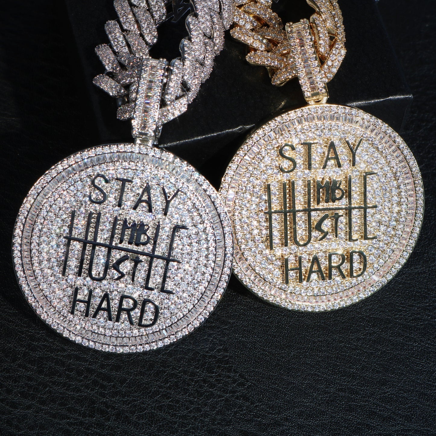 Stay Humble Hustle Hard Iced Pendant