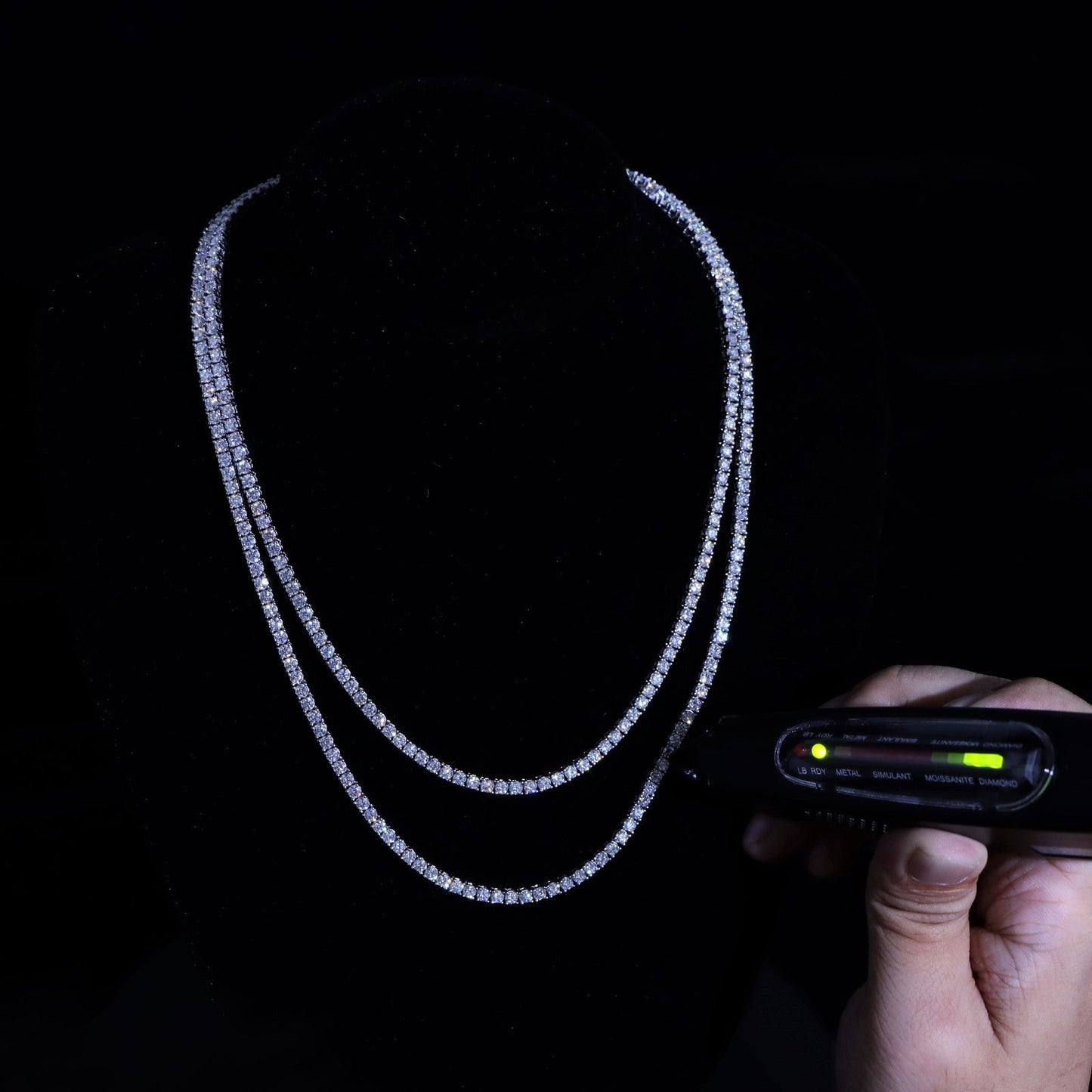 3mm Round Cut Diamond Tennis Chain-Moissanite 50% OFF