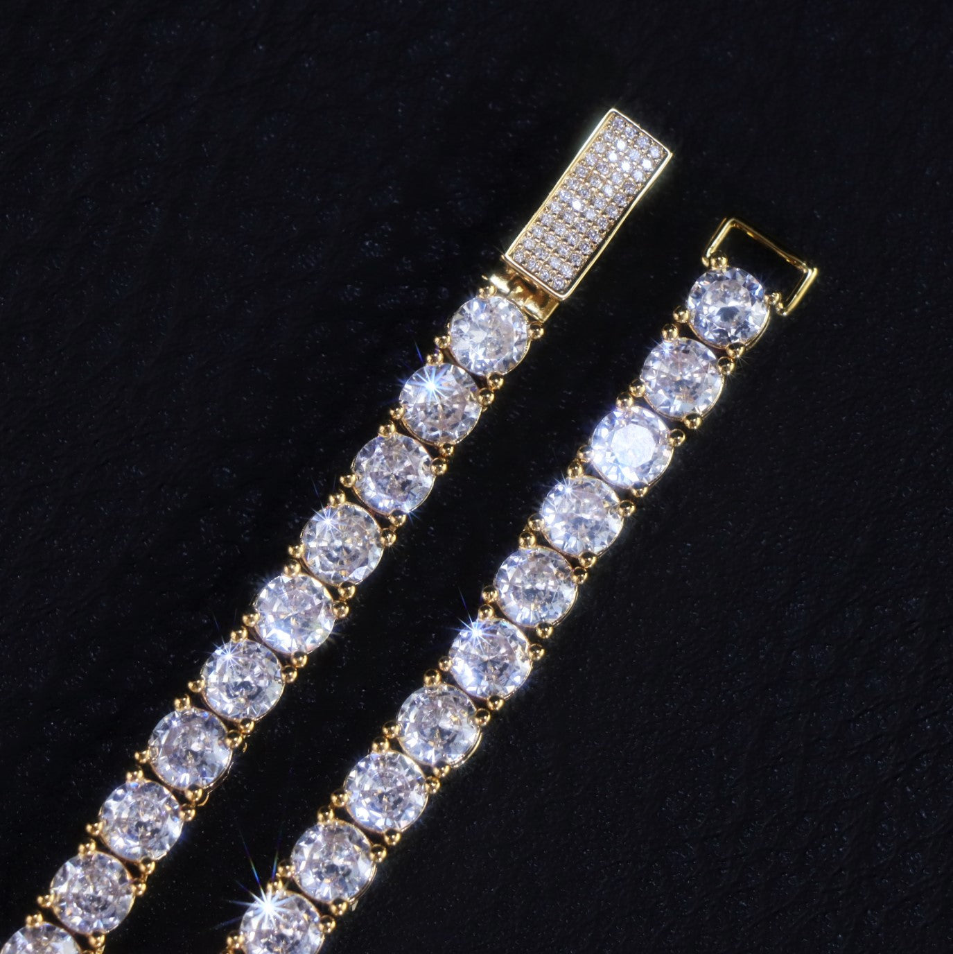 5mm Round Cut Diamond Tennis Chain-50% OFF Moissanite Chains