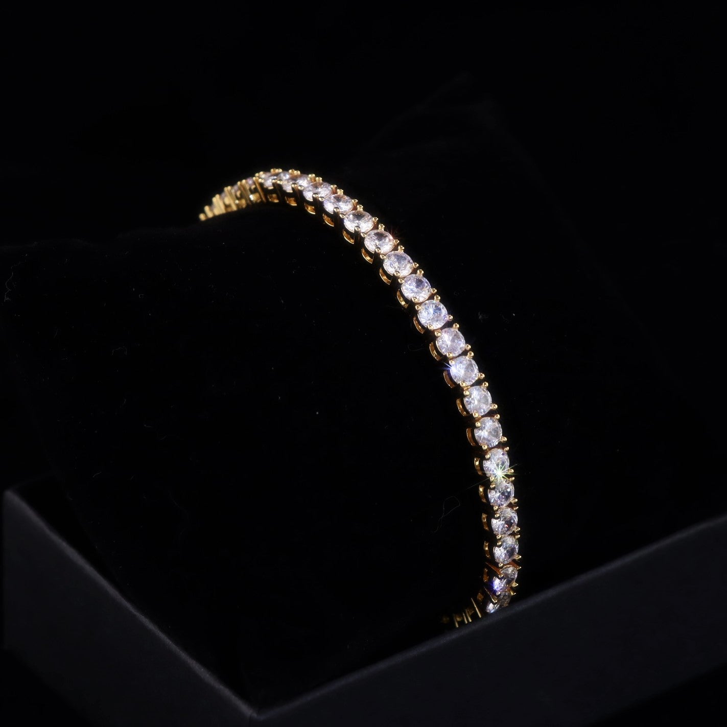 5mm Round Cut Diamond Tennis Bracelet-Moissanite 50% OFF