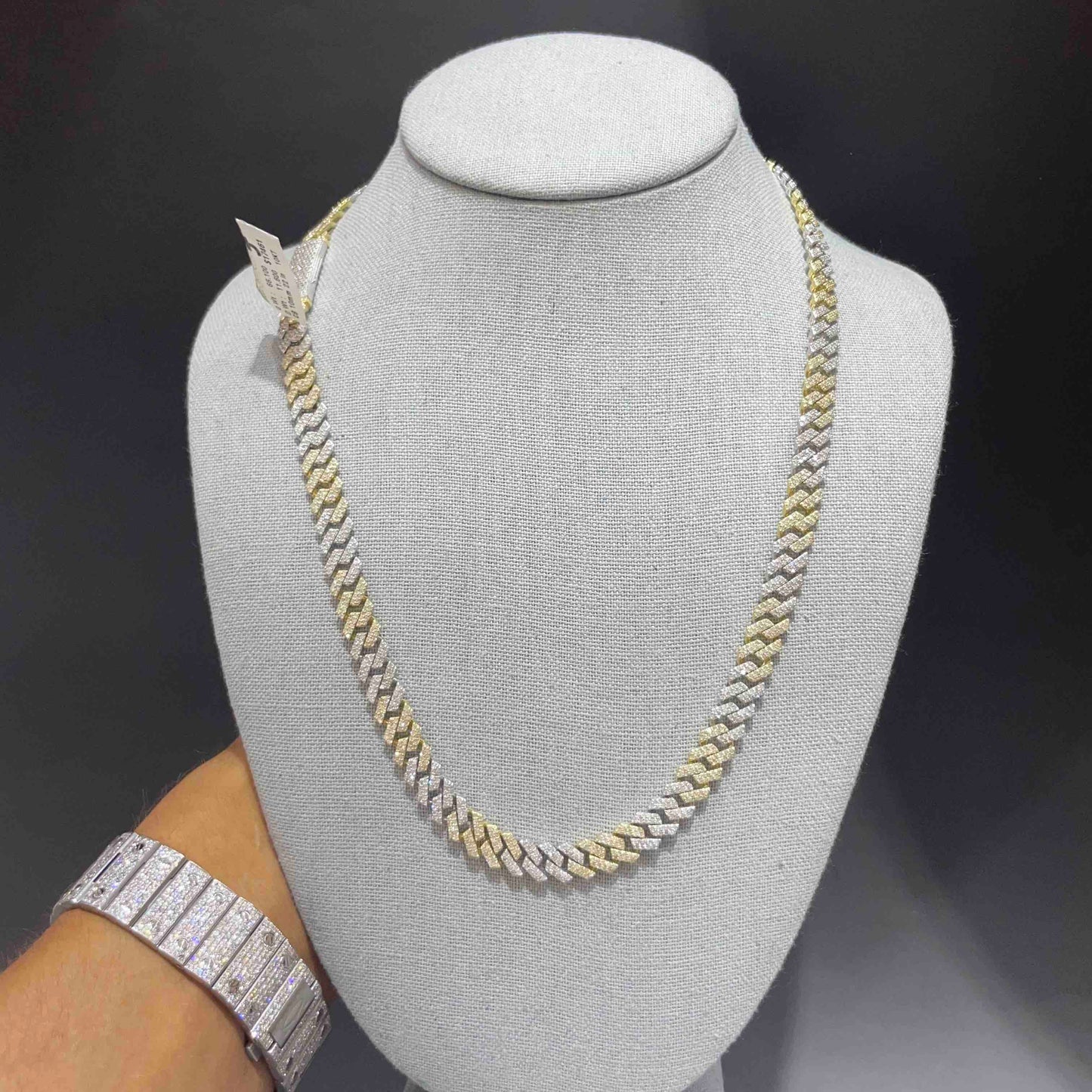 10k Two Tone 10MM Miami Cuban Link Chain Brand New