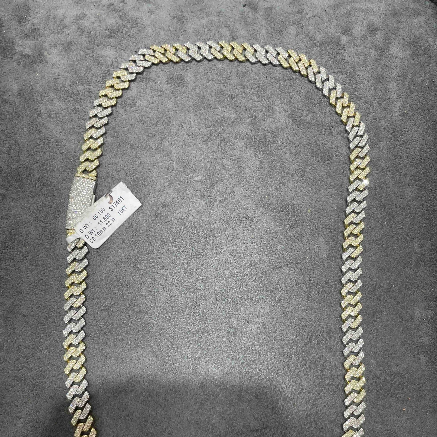 10k Two Tone 10MM Miami Cuban Link Chain Brand New