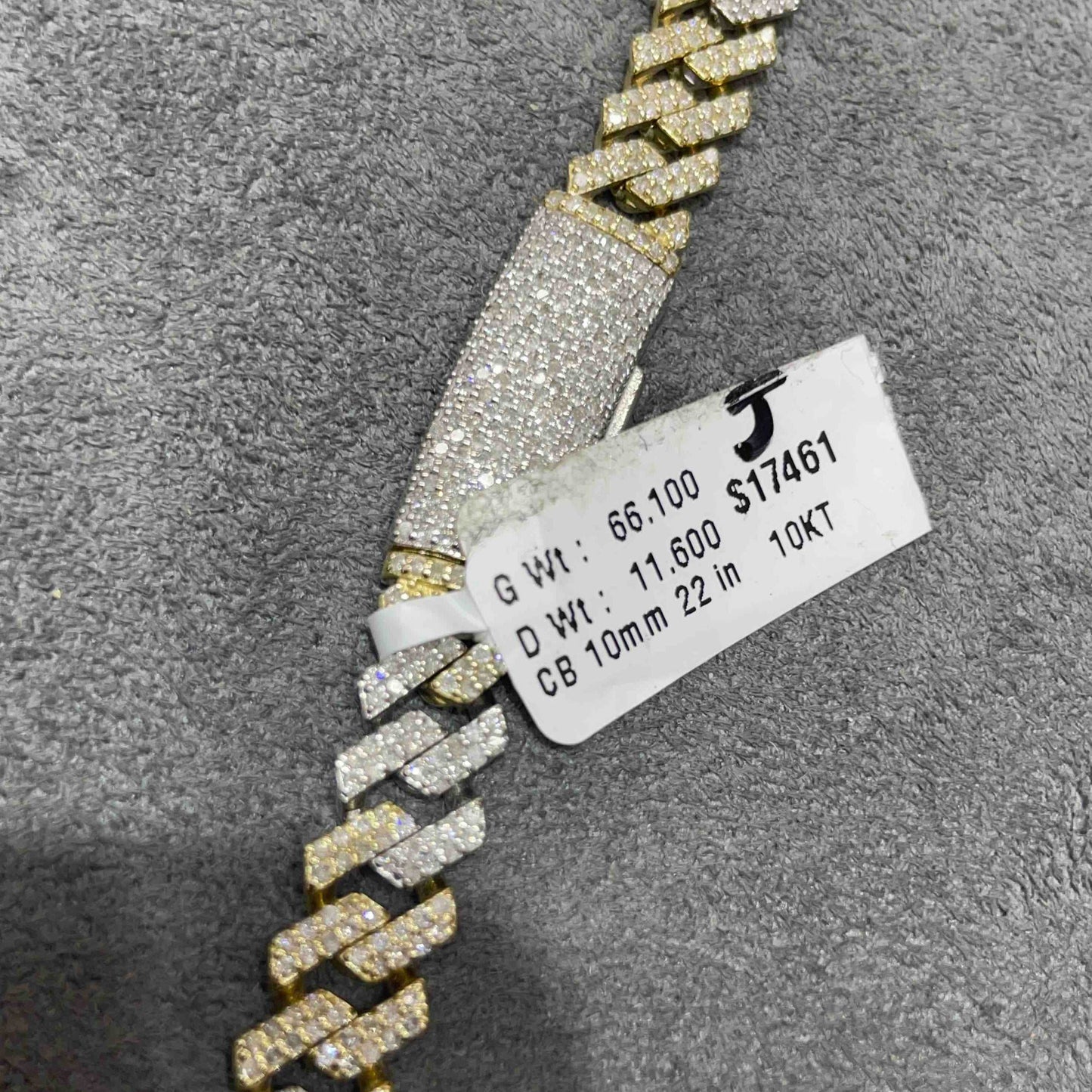 10k Two Tone 10MM Miami Cuban Link Chain Brand New