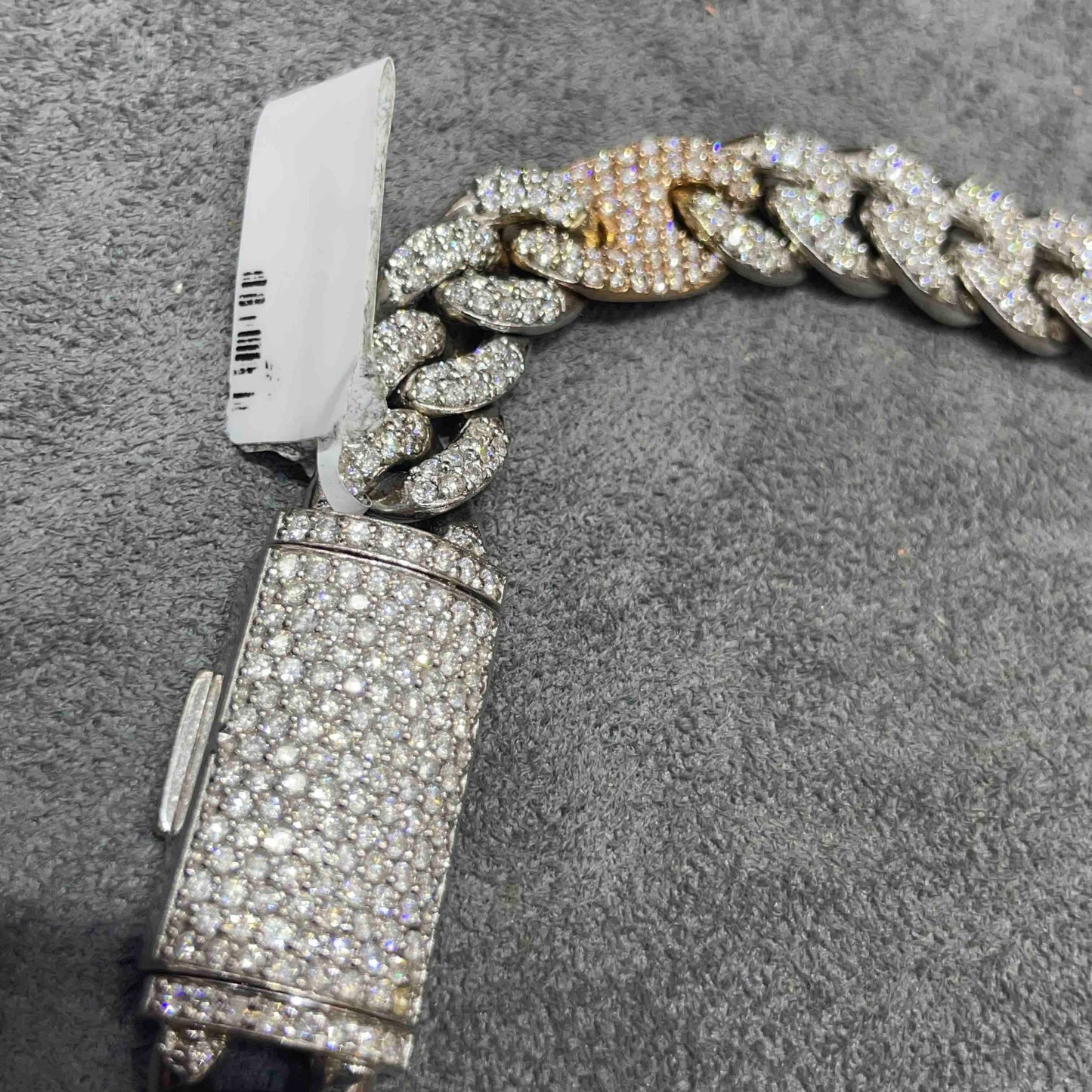 14k Bust Down Mariner Cuban Chain Rose 163 Grams | 19 ct | Two Tone