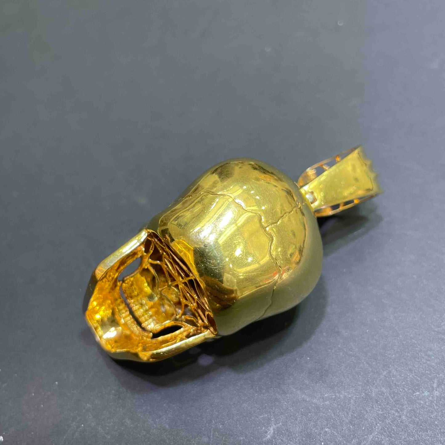Gold Skull Pendant Iced Out