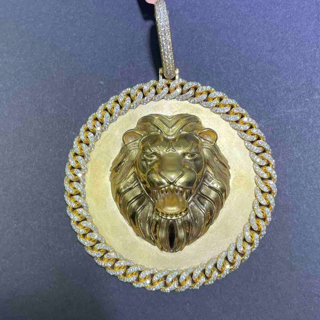 14K SOLID GOLD TIGER CHARM WITH VVS-1 DIAMONDS