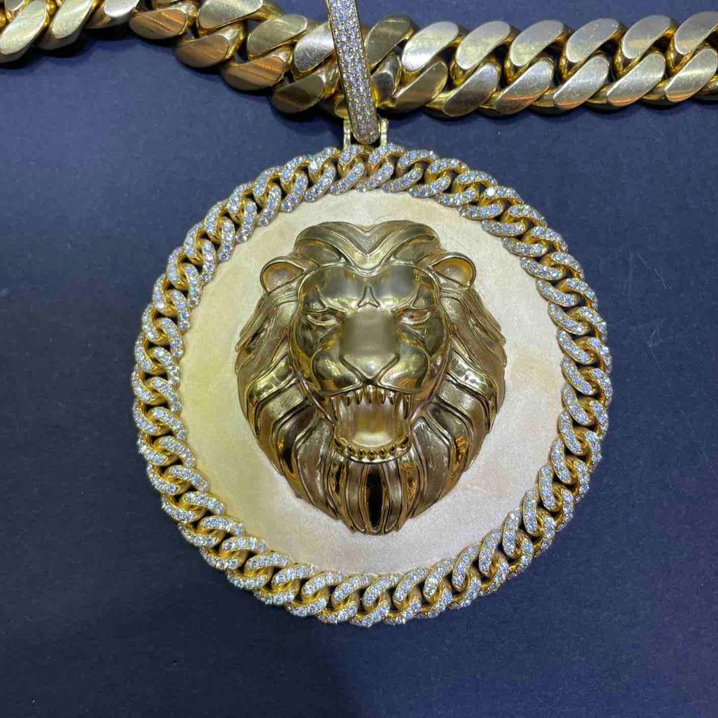 14K SOLID GOLD TIGER CHARM WITH VVS-1 DIAMONDS