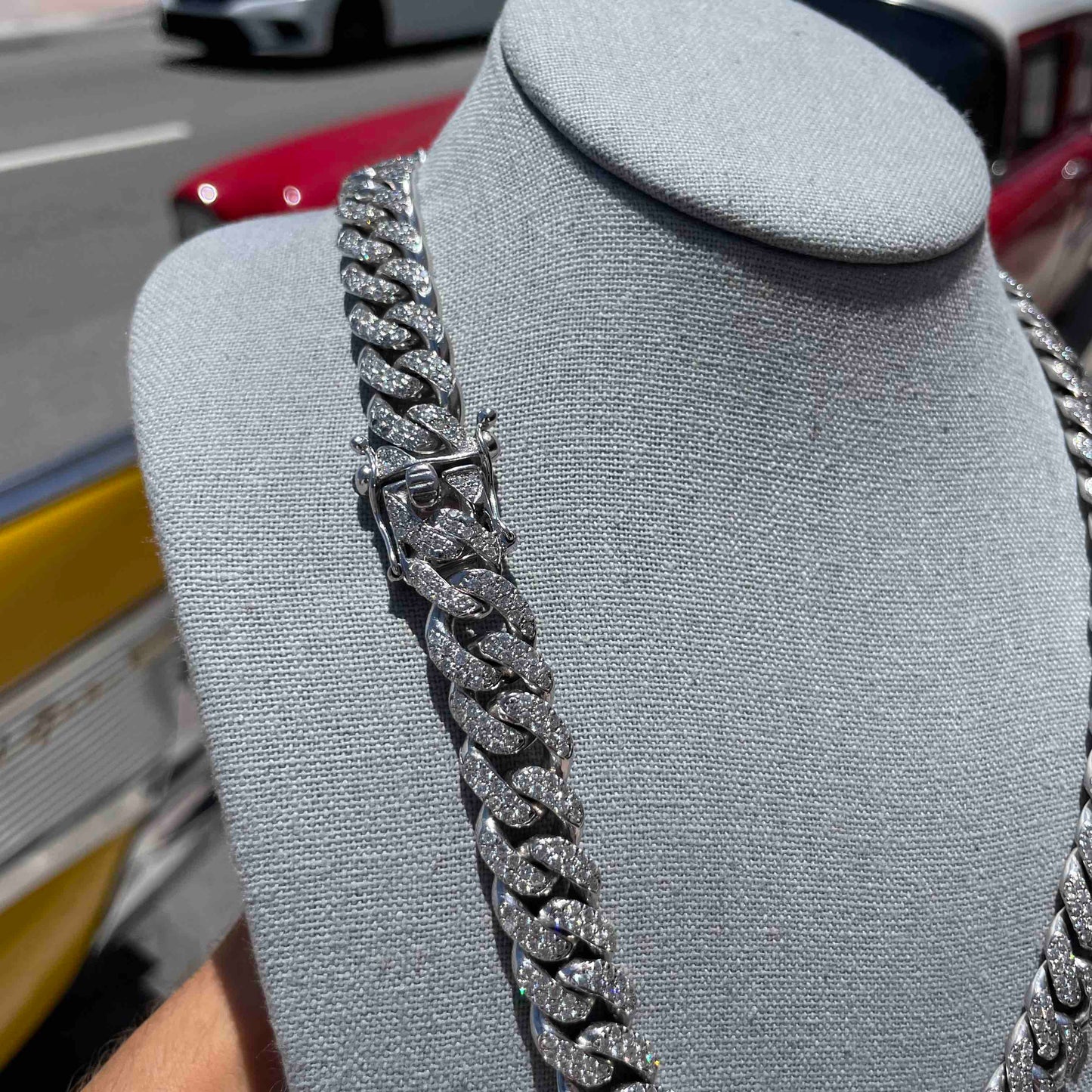14K ICED OUT CUBAN LINK VVS1 22INCH 241 Grams