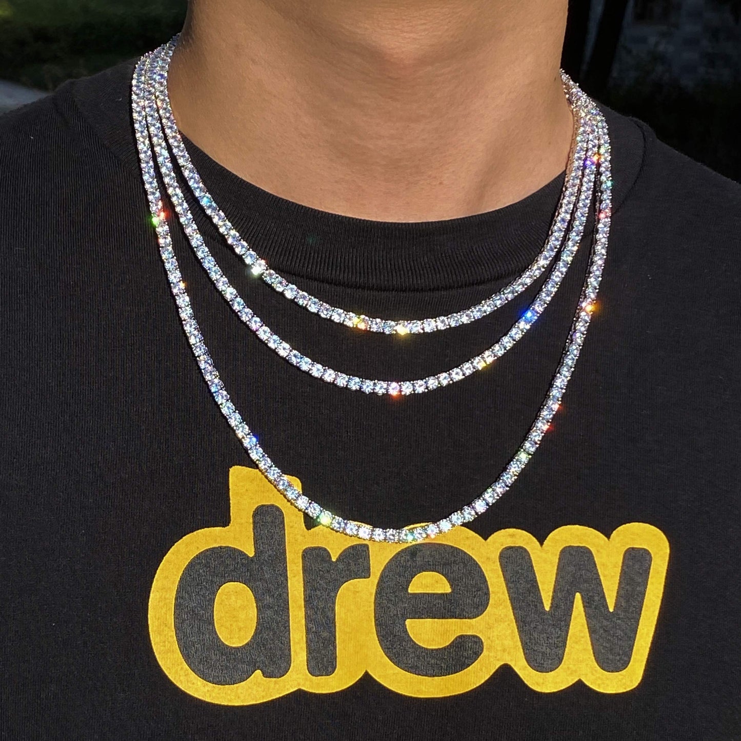 4mm Tennis Chain with Round Cut Diamond-Moissanite 50% OFF