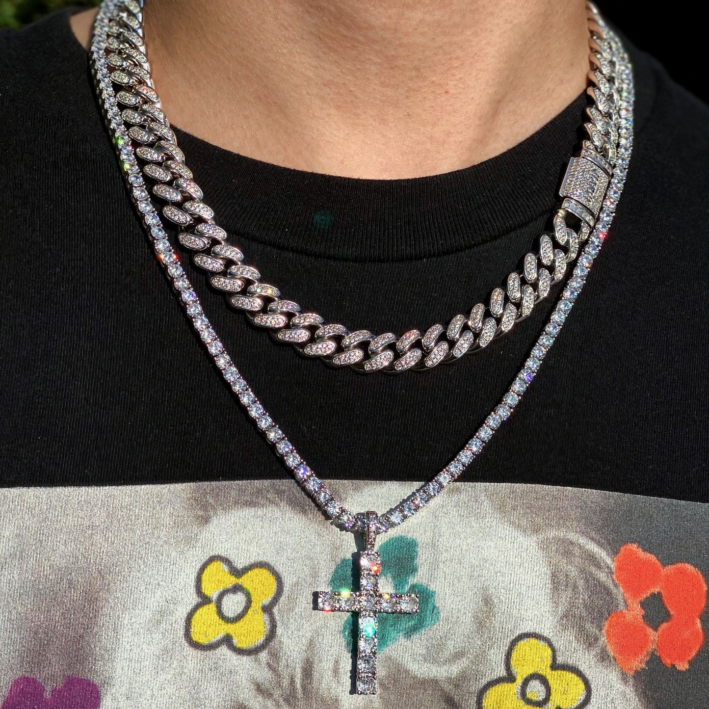 Tennis Cross Pendant
