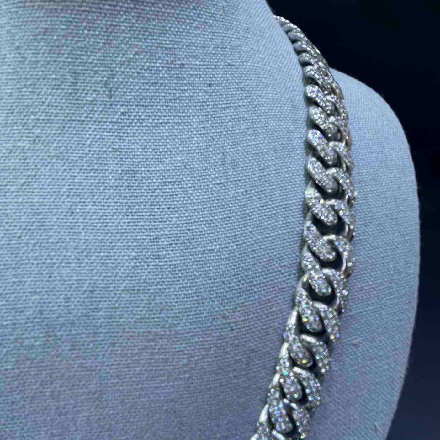 14K ICED OUT CUBAN LINK VVS1 22INCH 241 Grams