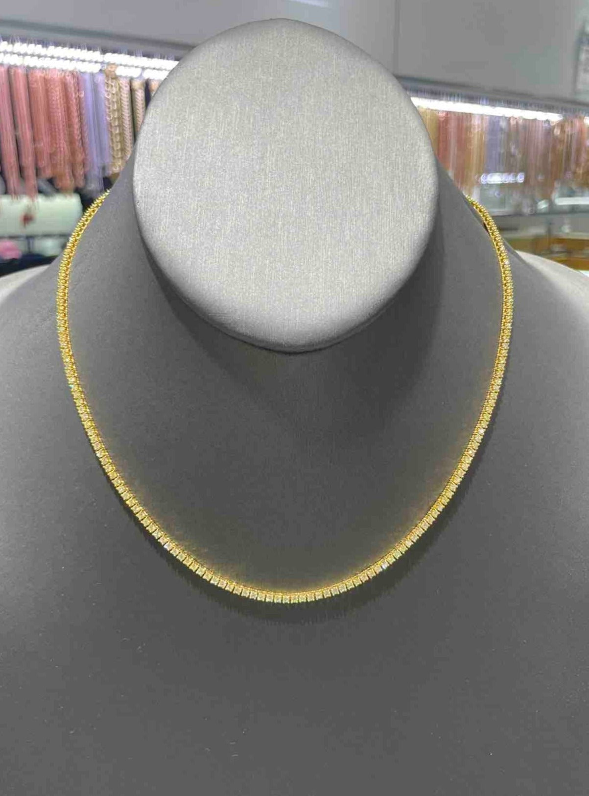 VS1 14k "Bust Down" Iced Tennis Chain💎 | 6 cts