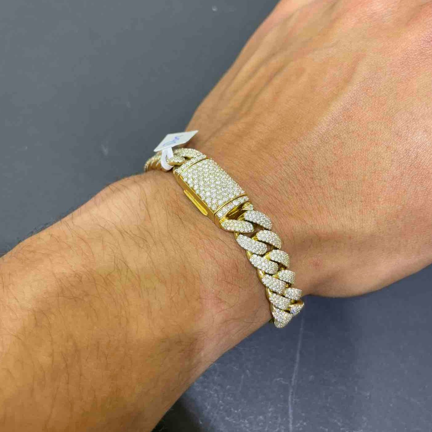 10k VVS Bust Down Cuban Bracelet Two Tone Brand New | 59 G