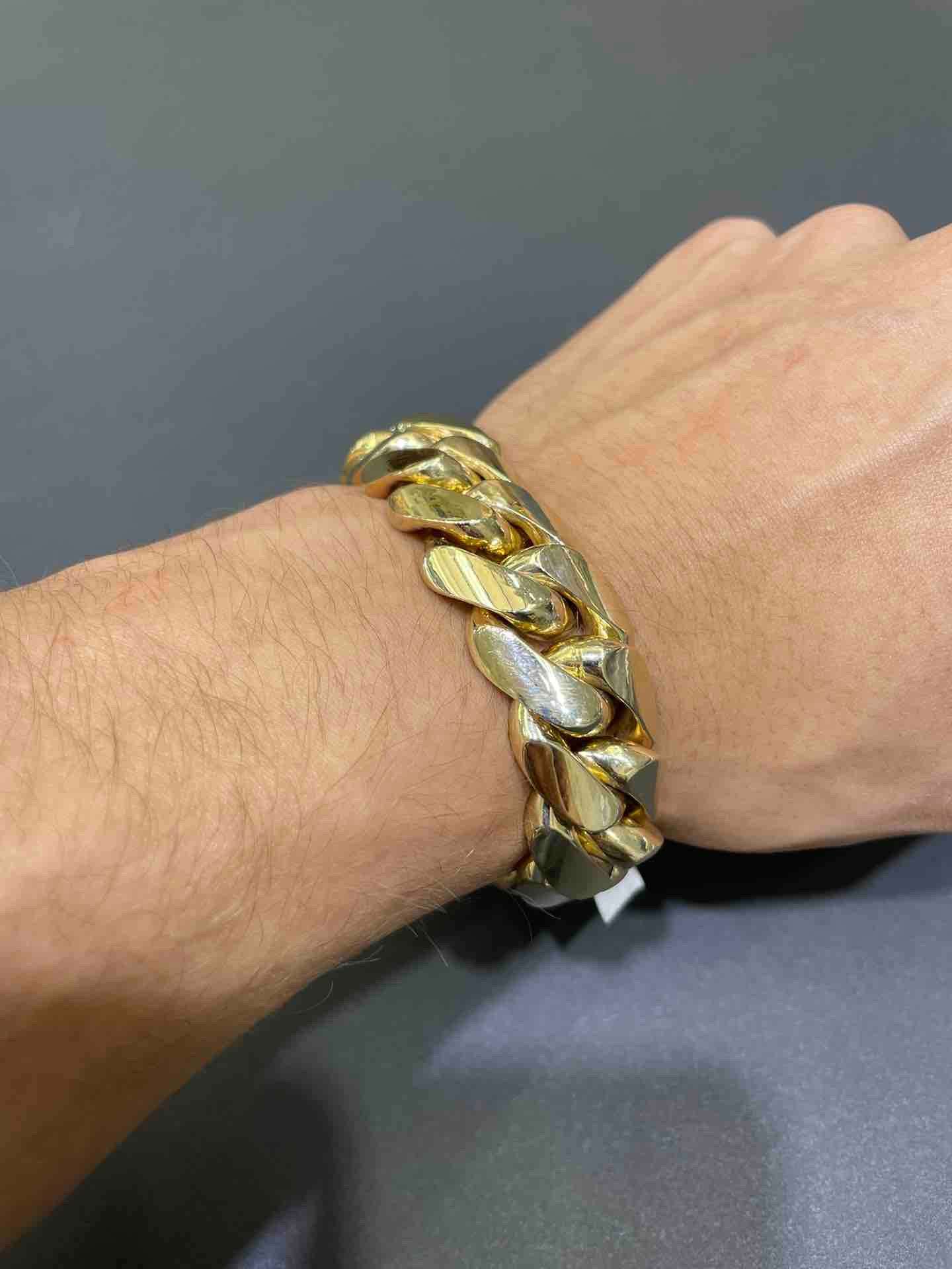 10K CUBAN LINK BRACELET 21mm 275 G