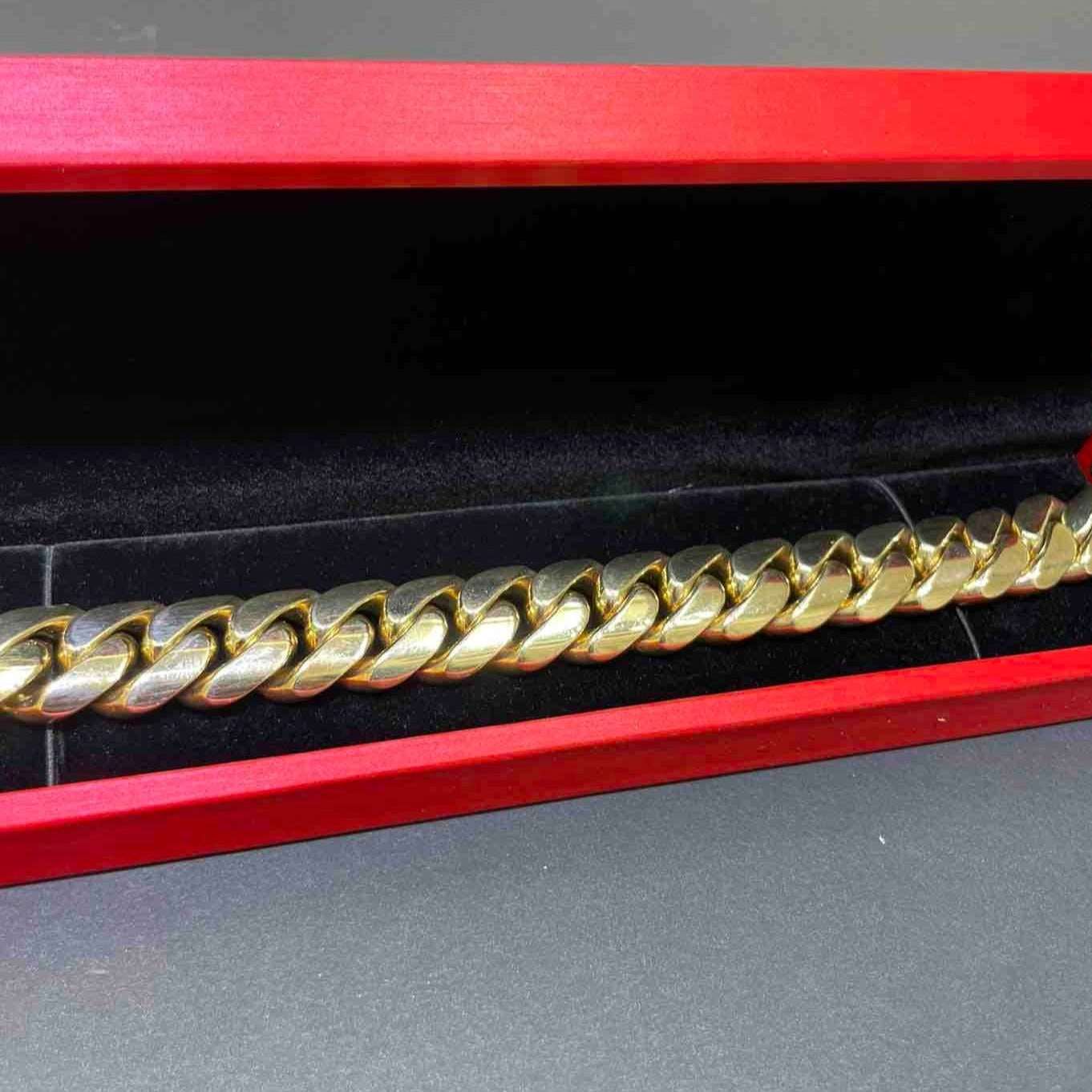 10K CUBAN BRACELET 161 Grams 17mm