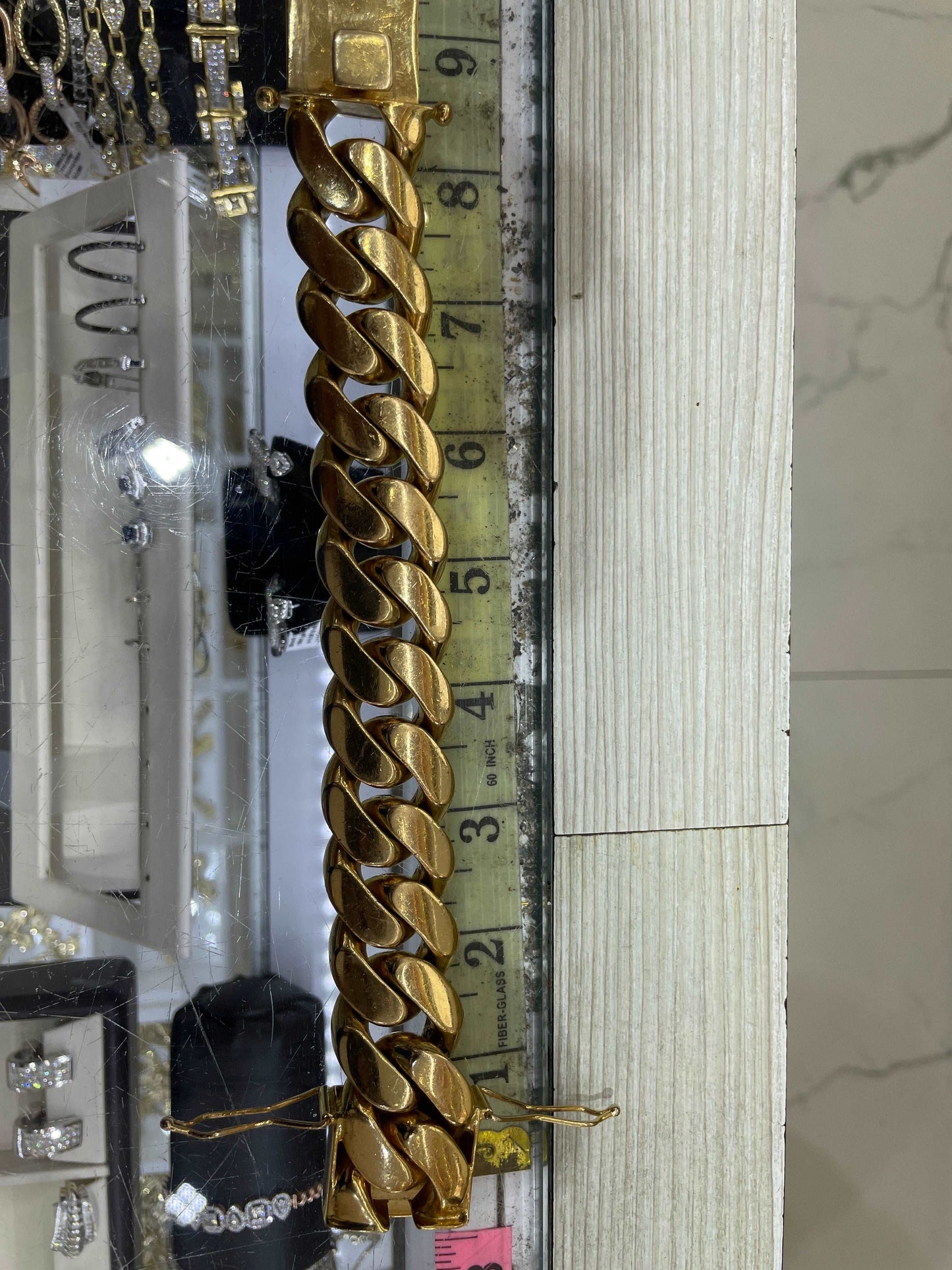 14k 26mm Miami Cuban link Bracelet 350 grams