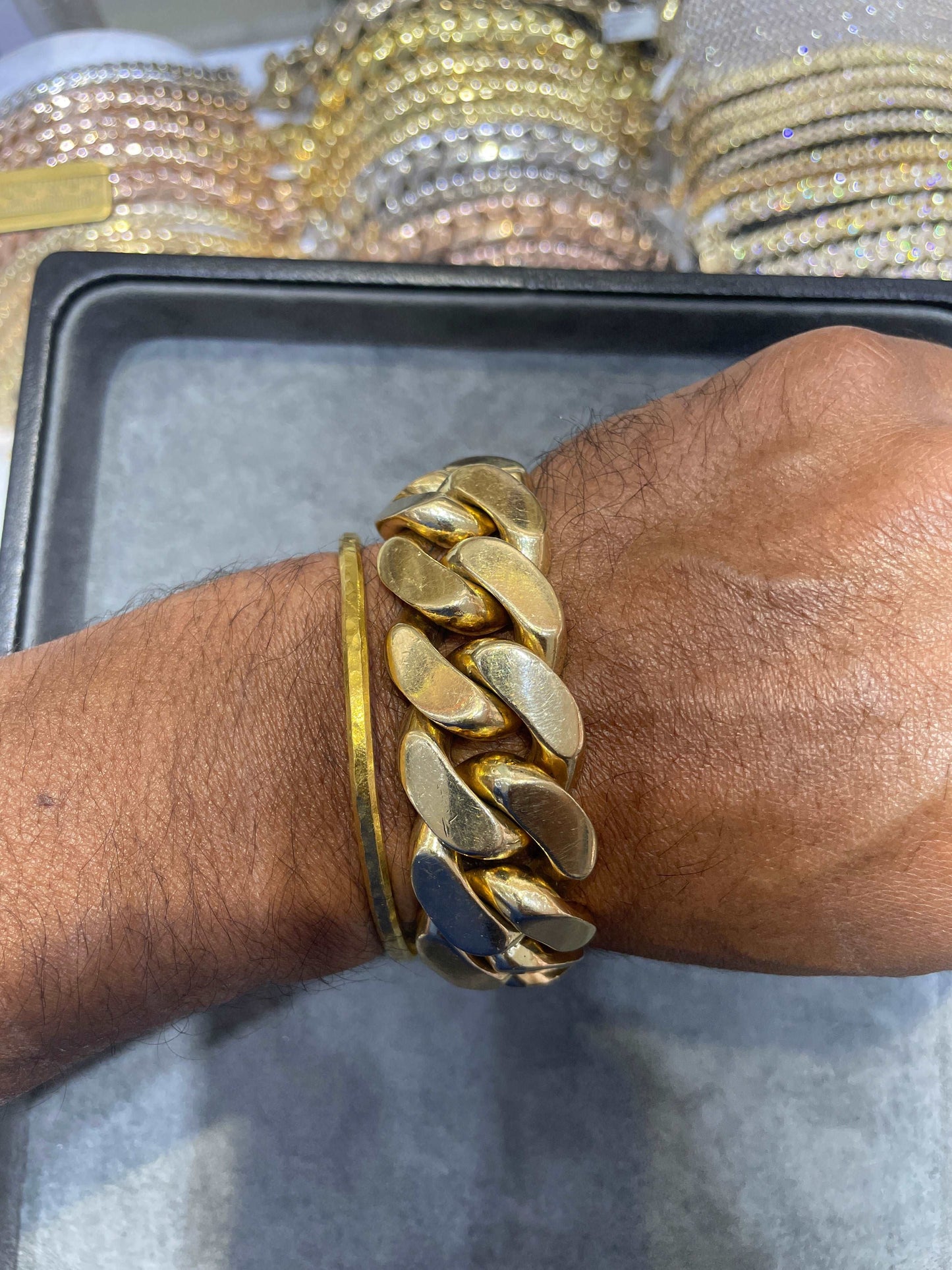 14k 26mm Miami Cuban link Bracelet 350 grams