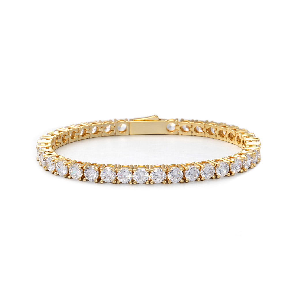 5mm Round Cut Diamond Tennis Bracelet-Moissanite 50% OFF