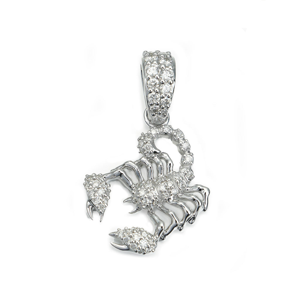 Diamond Scorpio Pendant in 14K Solid Gold
