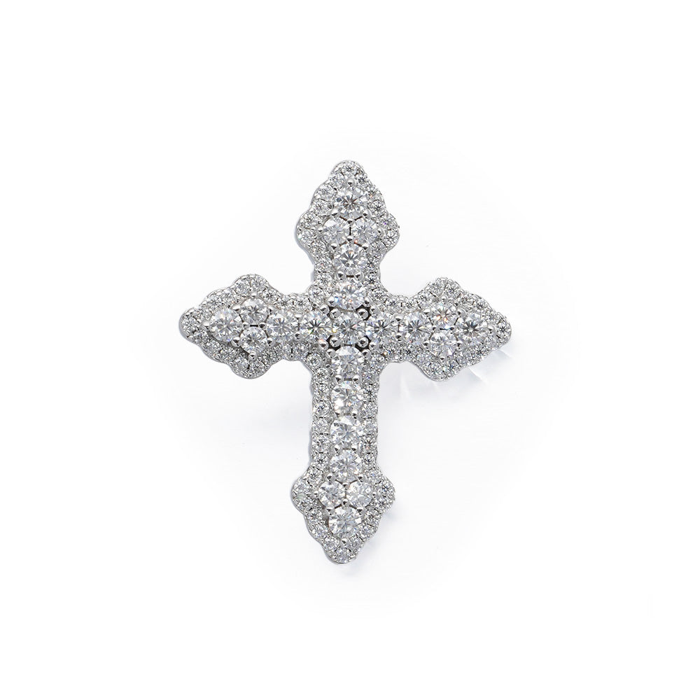 Diamond Cluestered Cross Pendant