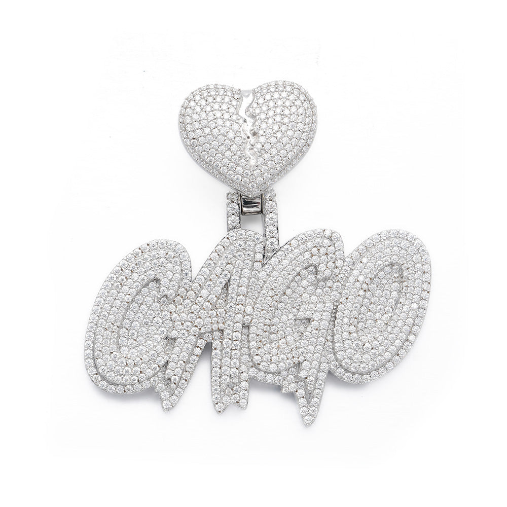 Moissanite Trendy Custom Letter Pendant