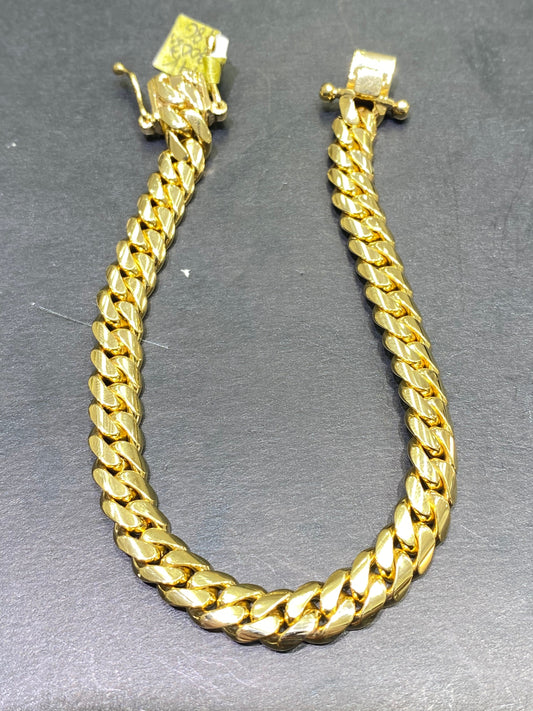 New 10k Solid Miami cuban LInk bracelet 10.2mm wide,8.5 inches,47 grams