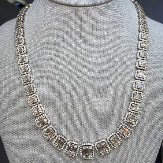 VVS BAGUETTE CHAIN HANDMADE 14k | NATURAL DIAMONDS | 32 Cts 💎