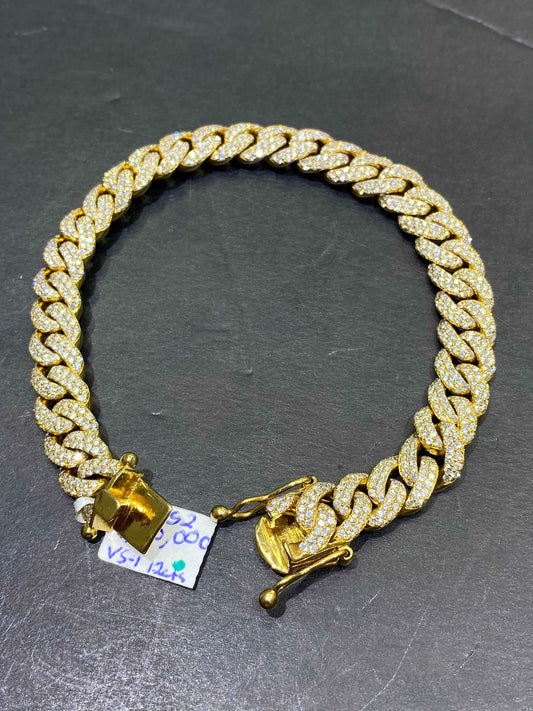 10K VVS NATURAL DIAMOND BRACELET