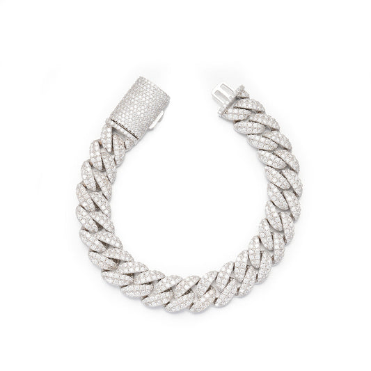 10mm Diamond Cuban Bracelet