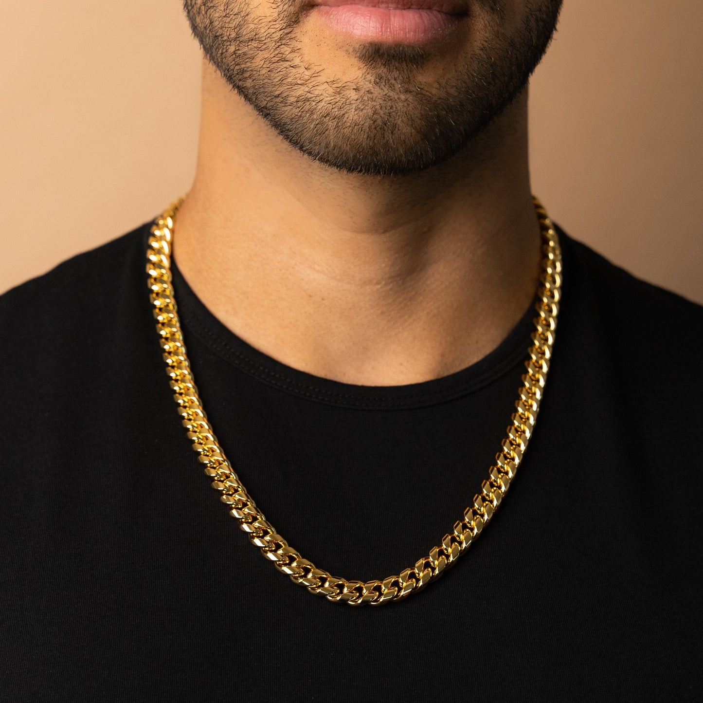 10mm Cuban Link Chain in 18K Gold