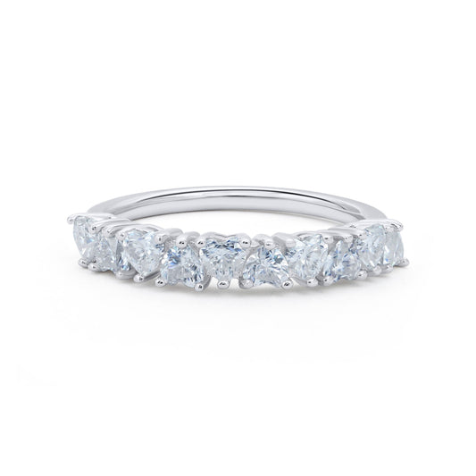 Ten Stone Heart Cut Diamond Ring