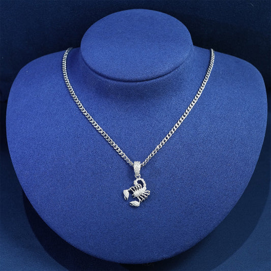 Diamond Scorpio Pendant in 14K Solid Gold