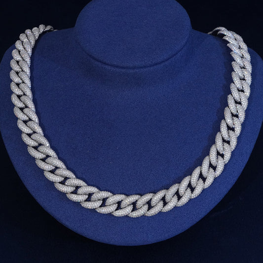 15mm 5-Row Diamond Cuban Chain