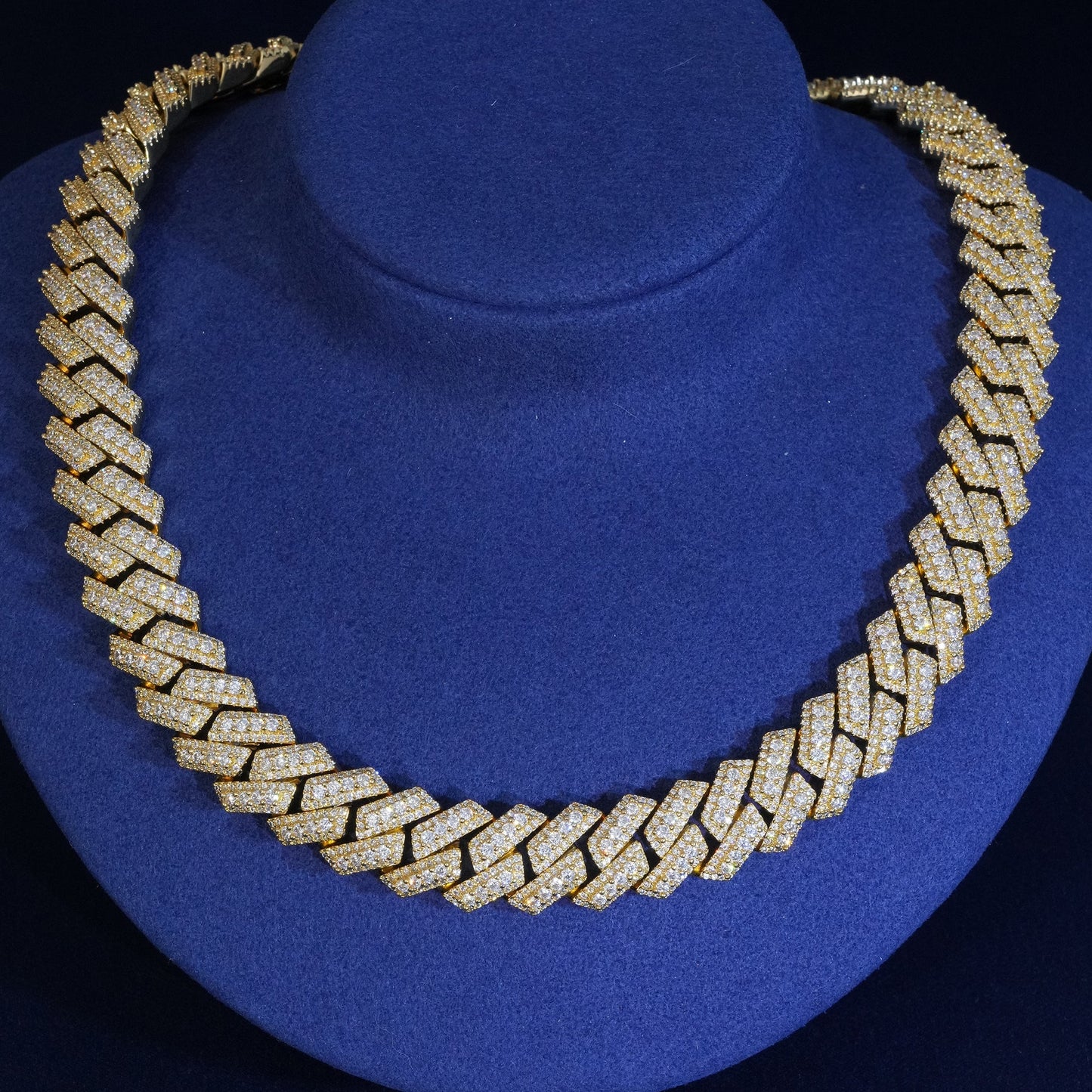 15mm Diamond Layered Cuban Link Chain