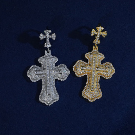 Diamond Gothic Cross Pendant