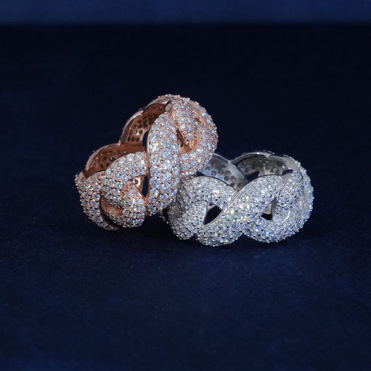 Moissanite Diamond Infinity Ring
