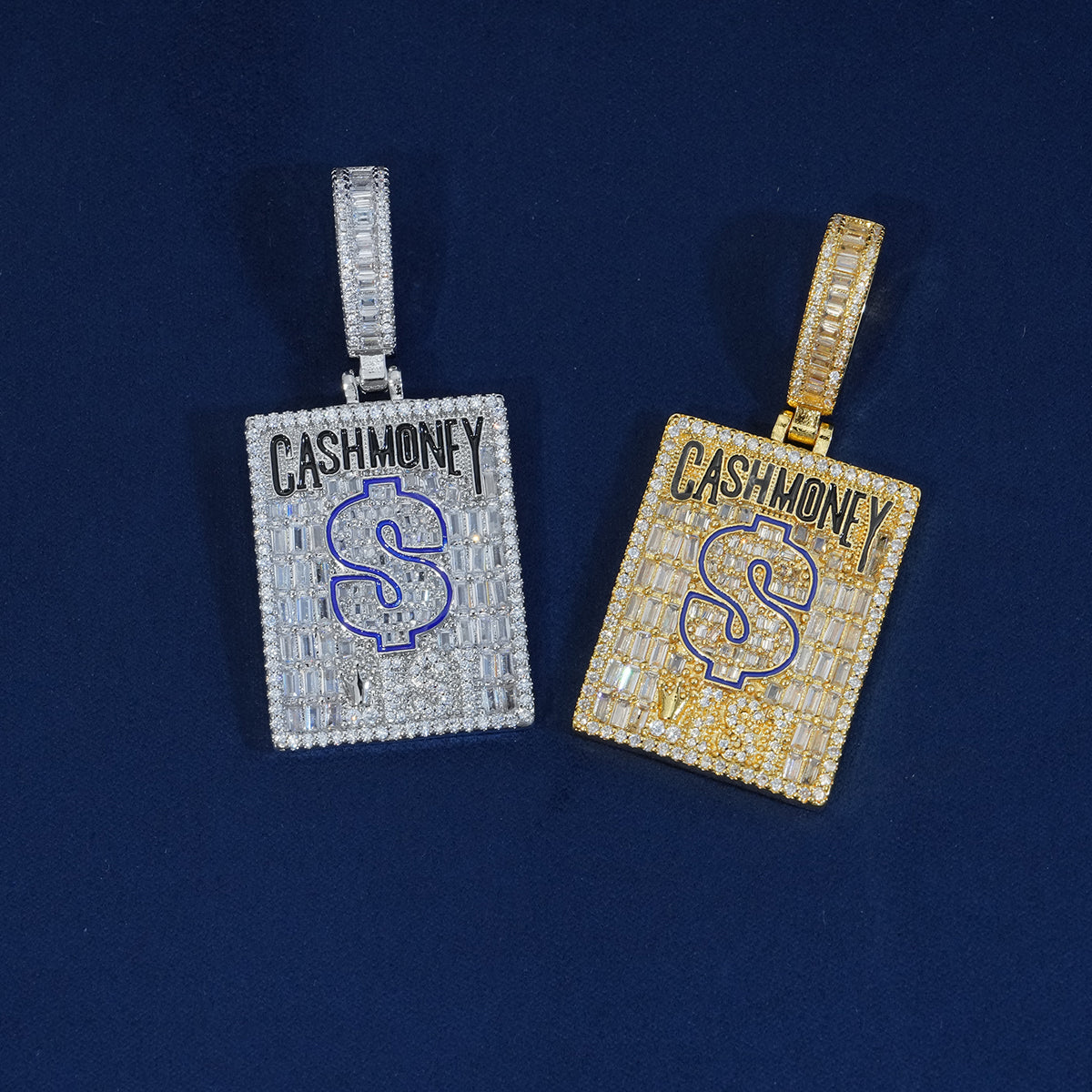 Diamond Baguette Cash Money Pendant